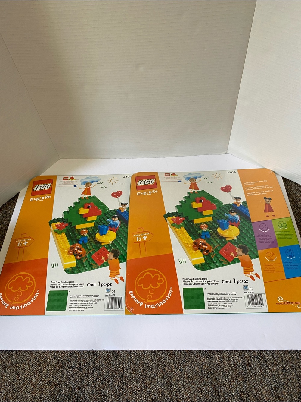 2 New Sealed LEGO Preschool Building Plates Green